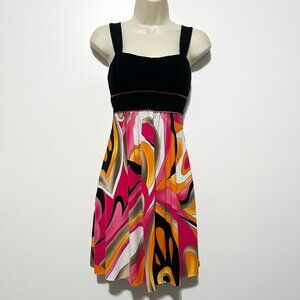 Taboo Juniors Y2K Babydoll Dress S Hippie Groovy Psychedelic Mod Eclectic Party